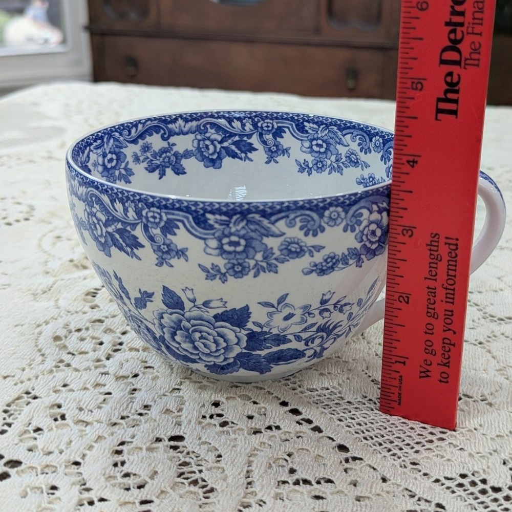 Vintage Spode Jumbo Cup British Flowers Blue Room Collection - Picture 8 of 11